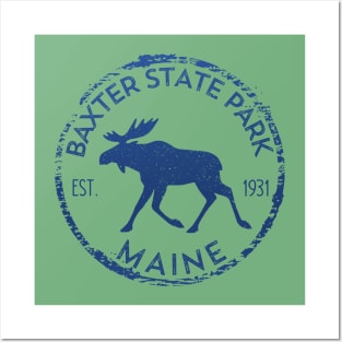 Baxter State Park Maine ME Moose Lovers Hiking Souvenirs Posters and Art